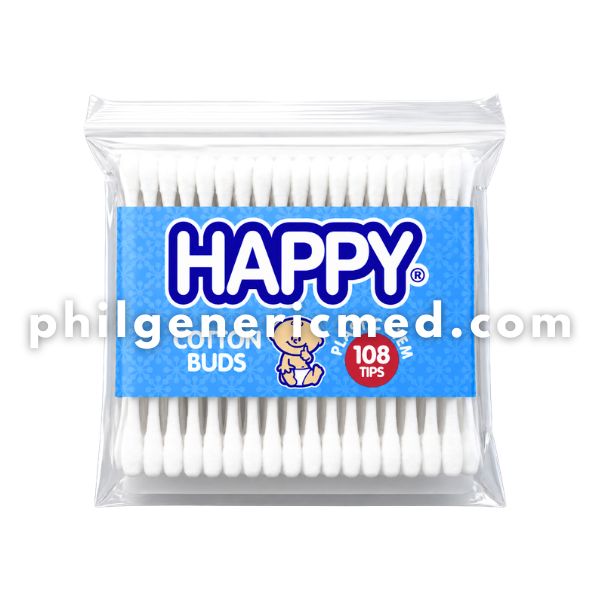 Cotton Buds HAPPY Plastic Sticks Tips 108’s
