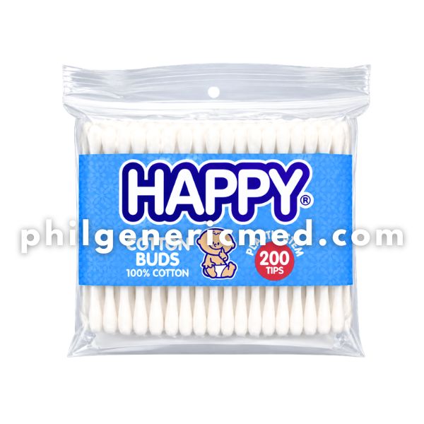Cotton Buds HAPPY Plastic Sticks Tips 200’s
