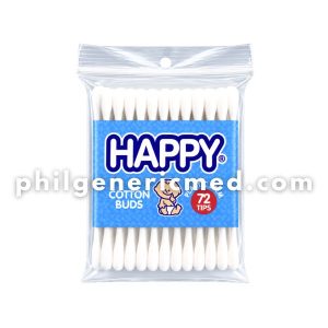Cotton Buds HAPPY Plastic Sticks Tips 72’s