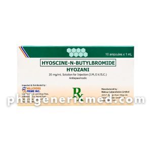 Hyoscine-N-Butylbromide HYOZANI 20mg/mL Solution for Injection 1mL Ampoule 10’s