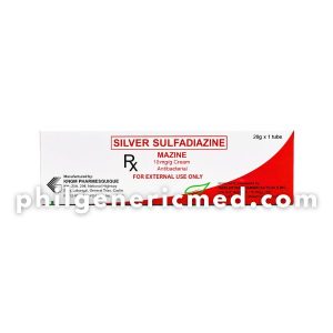 Silver Sulfadiazine MAZINE 10mg/g Cream 20g Tube 1's
