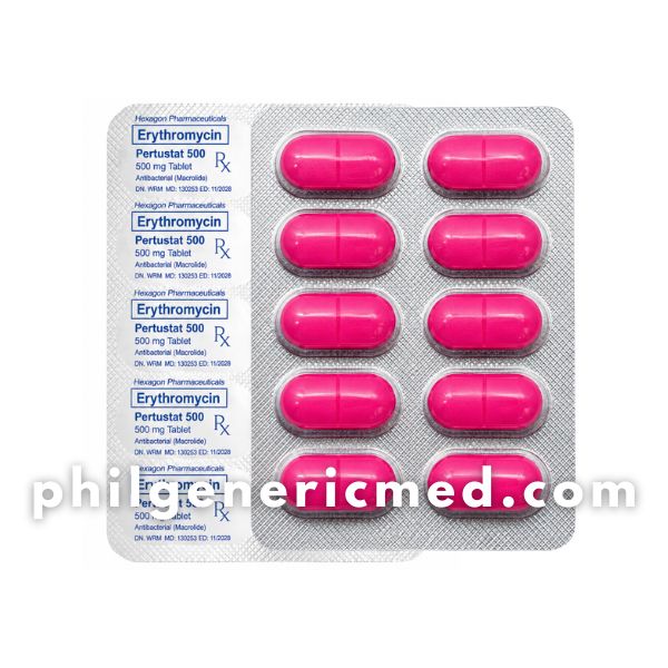 Erythromycin PERTUSTAT 500 500mg Tablet 100's - Image 2