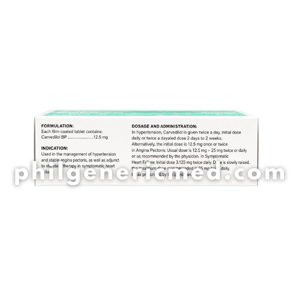 Carvedilol CARVEMAX 12.5 mg Film-Coated Tablet 50's - Image 4