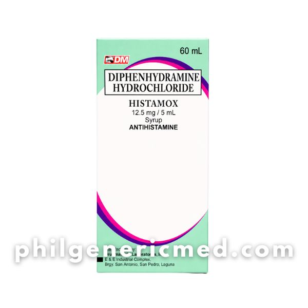 Diphenhydramine Hydrochloride HISTAMOX 12.5mg/5mL Syrup Cherry Flavor 60mL 1's - Image 4
