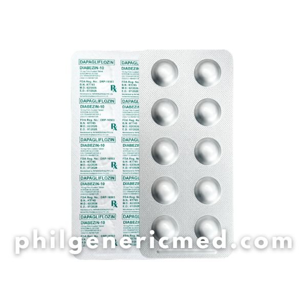 Dapagliflozin DIABEZIN-10 10mg Film-Coated Tablet 30's - Image 3