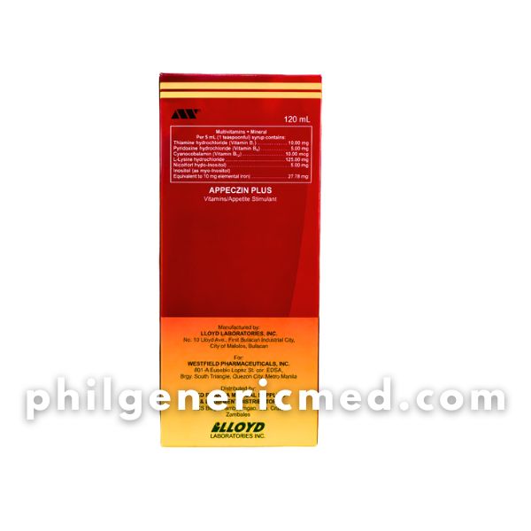 Multivitamins + Mineral APPECZIN PLUS Syrup 120mL 1's - Image 3
