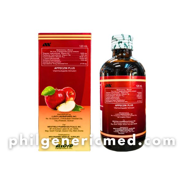 Multivitamins + Mineral APPECZIN PLUS Syrup 120mL 1's - Image 2