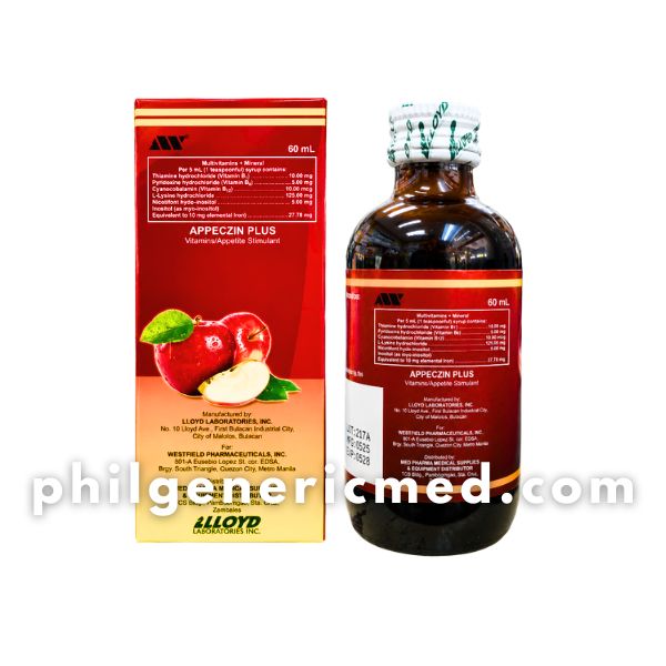 Multivitamins + Mineral APPECZIN PLUS Syrup 60mL 1's - Image 2