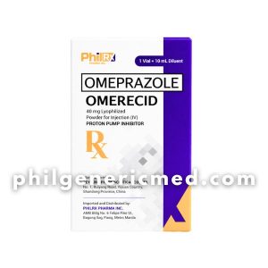 Omeprazole OMERECID 40mg Lyophilized Powder for Injection (IV) with Diluent 10mL 1's