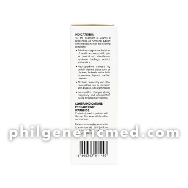 Thiamine HCl Pyridoxine HCl and Cyanocobalamin POLYNERV 500 Tablet 50's - Image 3
