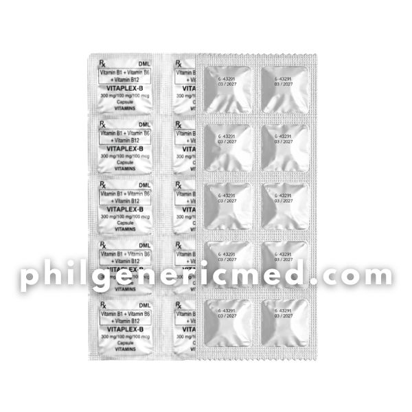 Vitamin B1, Vitamin B6, and Vitamin B12 VITAPLEX-B Capsule 100's - Image 2