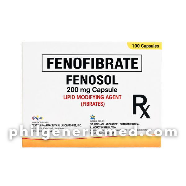 Fenofibrate FENOSOL 200mg Capsule 100's