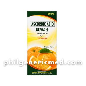 Ascorbic Acid NOVACEE 100mg/5mL Syrup (Orange Flavor) 60mL 1's