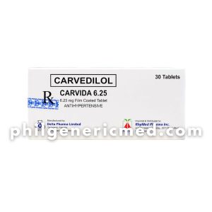 Carvedilol CARVIDA 6.25mg Film-Coated Tablet 30's