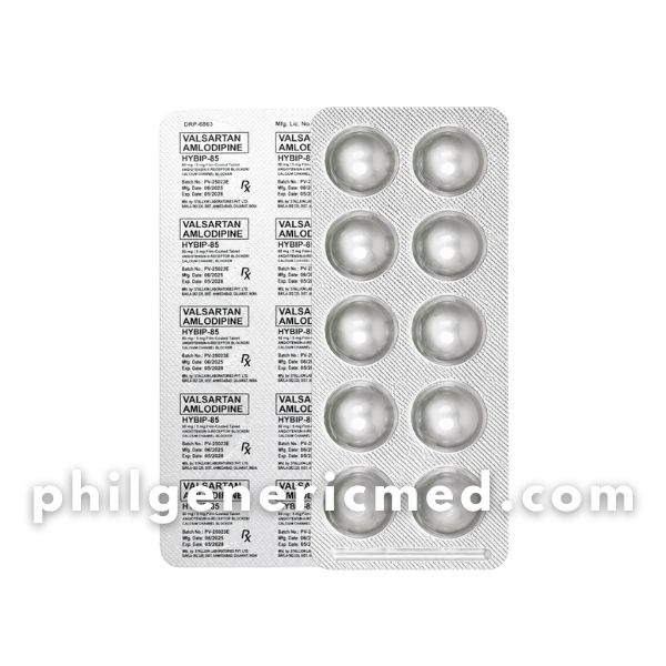 Valsartan + Amlodipine HYBIP-85 80mg/5mg Film-Coated Tablet 30's - Image 2