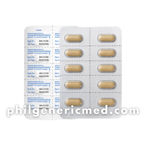 Paracetamol + Tramadol DOLCET 37.5mg/325mg Tablet 50's - Image 2