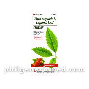 Vitex Negundo L. Lagundi Leaf CLIRCAF 300mg/5mL (Strawberry Flavor) 120mL 1's