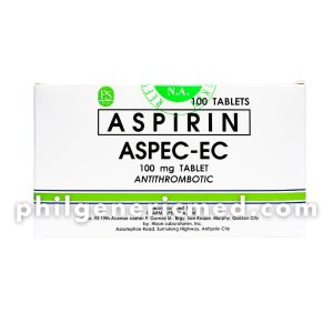 Aspirin ASPEC-EC 100mg Tablet 100's