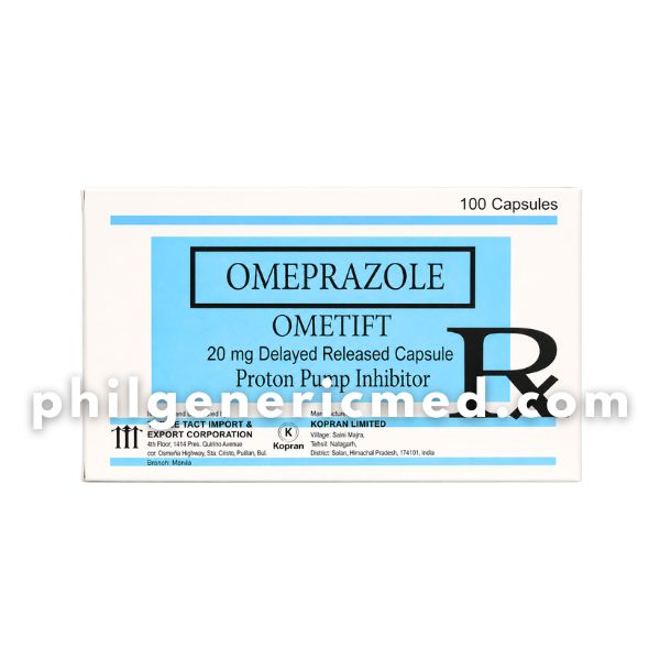 Omeprazole OMETIFT 20mg Delayed Release Capsule 100's