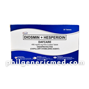 Diosmin + Hesperidin DAFCARE 450 mg/50 mg Film-Coated Tablet 30's